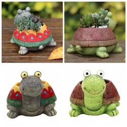 Cartoon Animal Succulent Flower Pot Turtle Gifts Succulent Pots Small Indoor Plant Holder Desktop Home Decoration Ornaments Gard