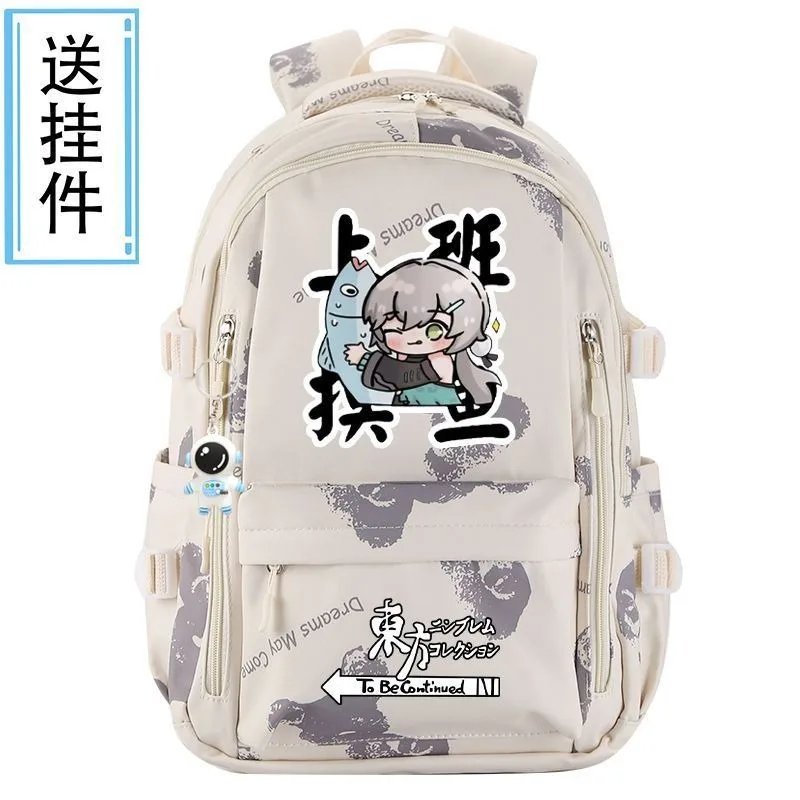 

Breathable mesh, 31×44×19cm Black Red Blue Grey, Touhou Project, Student Kids Teens School Bags, Anime Backpacks Girls Boys