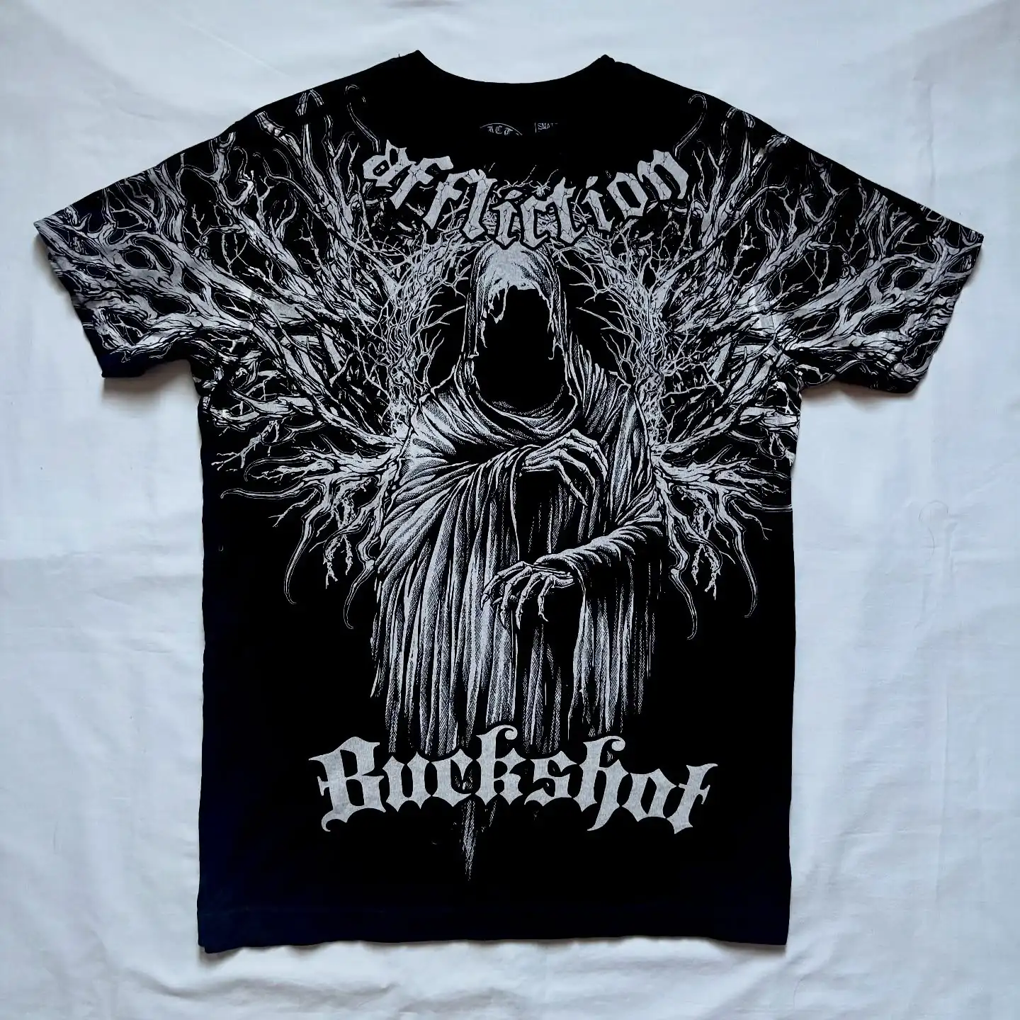 

Affliction X Haunted Mound Graphic T Shirts Harajuku Mens Vintage T Shirt Mens Round Neck T Shirt Short Sleeve Tops Men Clothing