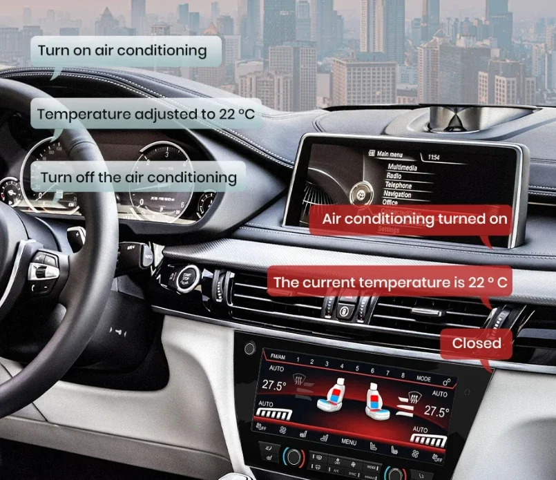 Panel de Control de Aire Acondicionado Digital Android para BMW X5 F15 2014-2018, Pantalla Táctil LCD de 10.25'', Control de Climatización, Tablero de Instrumentos