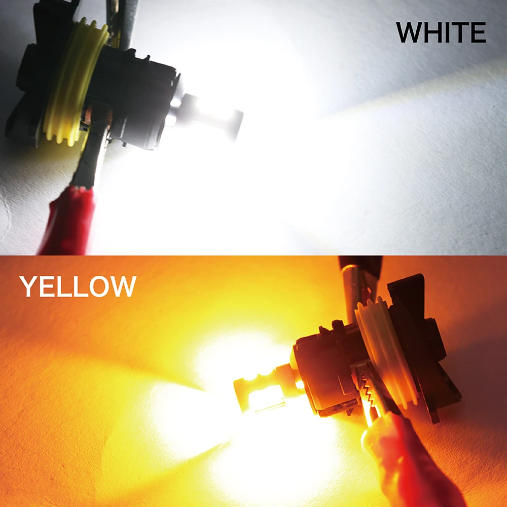 DRL Lamp for Peugeot 3008 2009-2016 2Pcs/Set 3030 9SMD White/Amber PH24W Canbus Car LED Daytime Running Light view 6