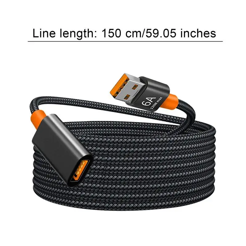 1.5m 6A USB 3.0 Extension Cable Female To Male Extender Cord High Speed Transmission Data Cable for Computer Camera TV Cable