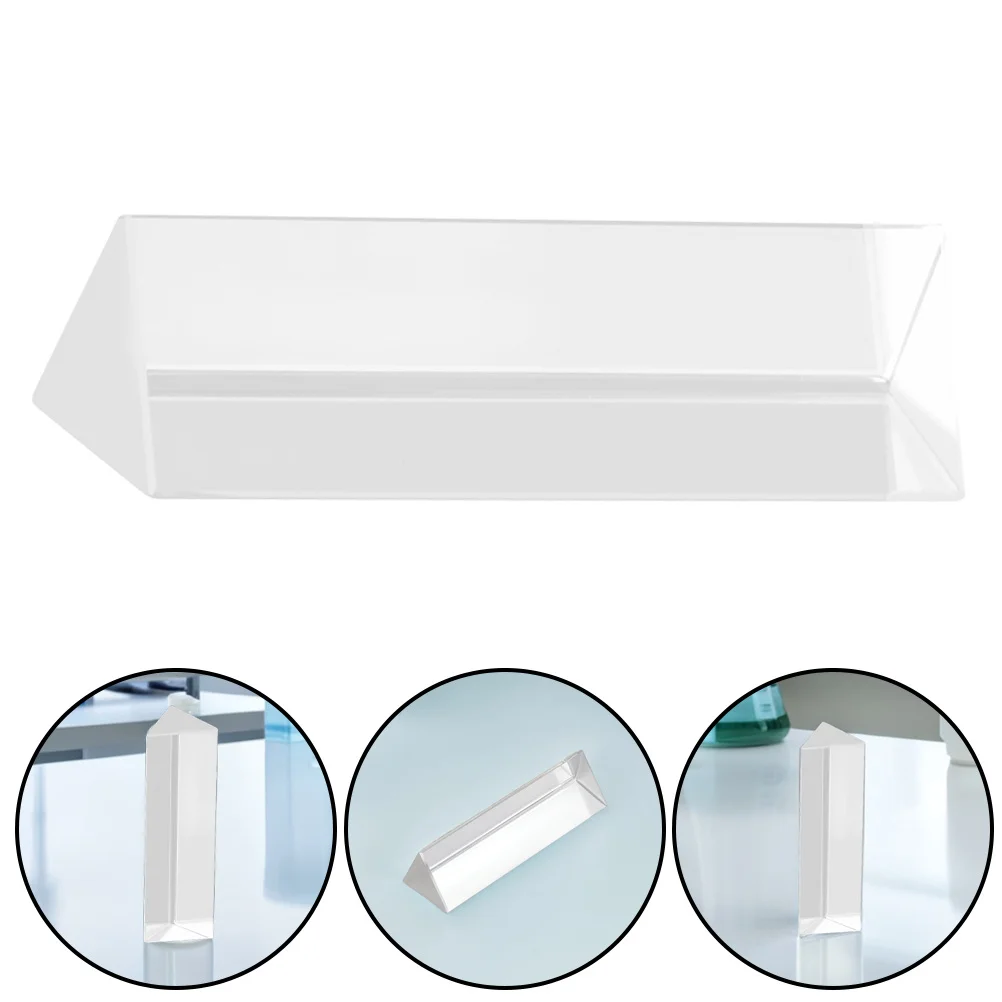 

2Pcs Crystal Optical Triangular Prism Portable Lightweight for Outdoor Photography Mobile Teaching Science Projects Art Decor