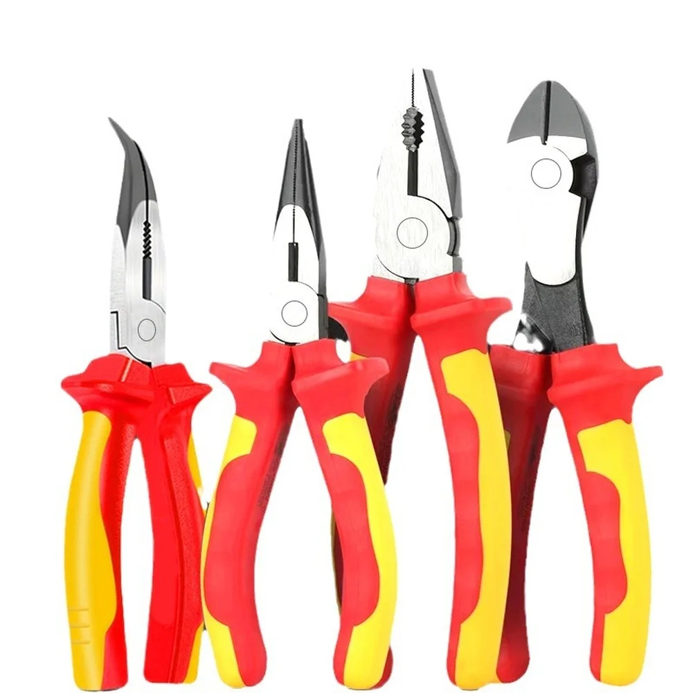 Insulated Electrician Pliers Set With Wire Stripper Cutting Tool Needle Nose For For Professional Cable Stripping And Bending Ta