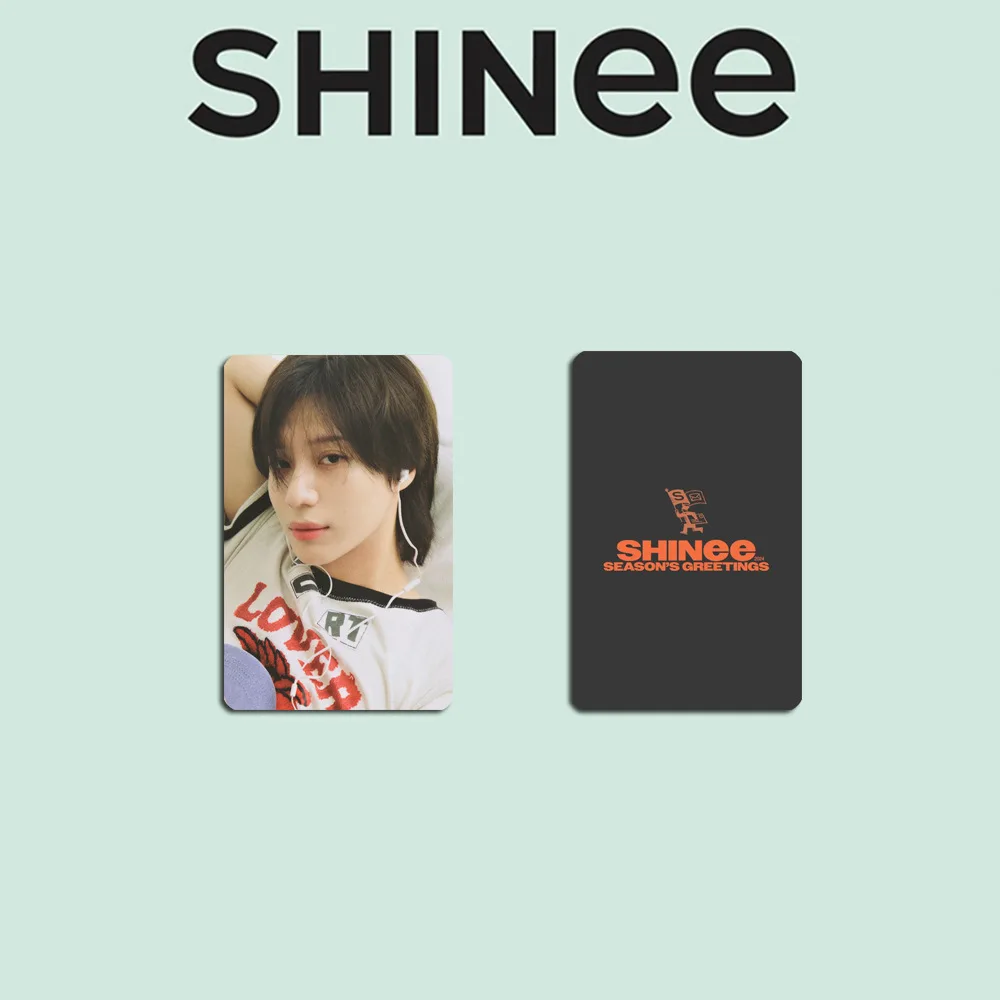 KPOP SHINee Group Peripheral Card 4PCS Taemin SEASON\'S GREETINGS Photocard Fans Collect Commemorative Double-sided LOMO Card