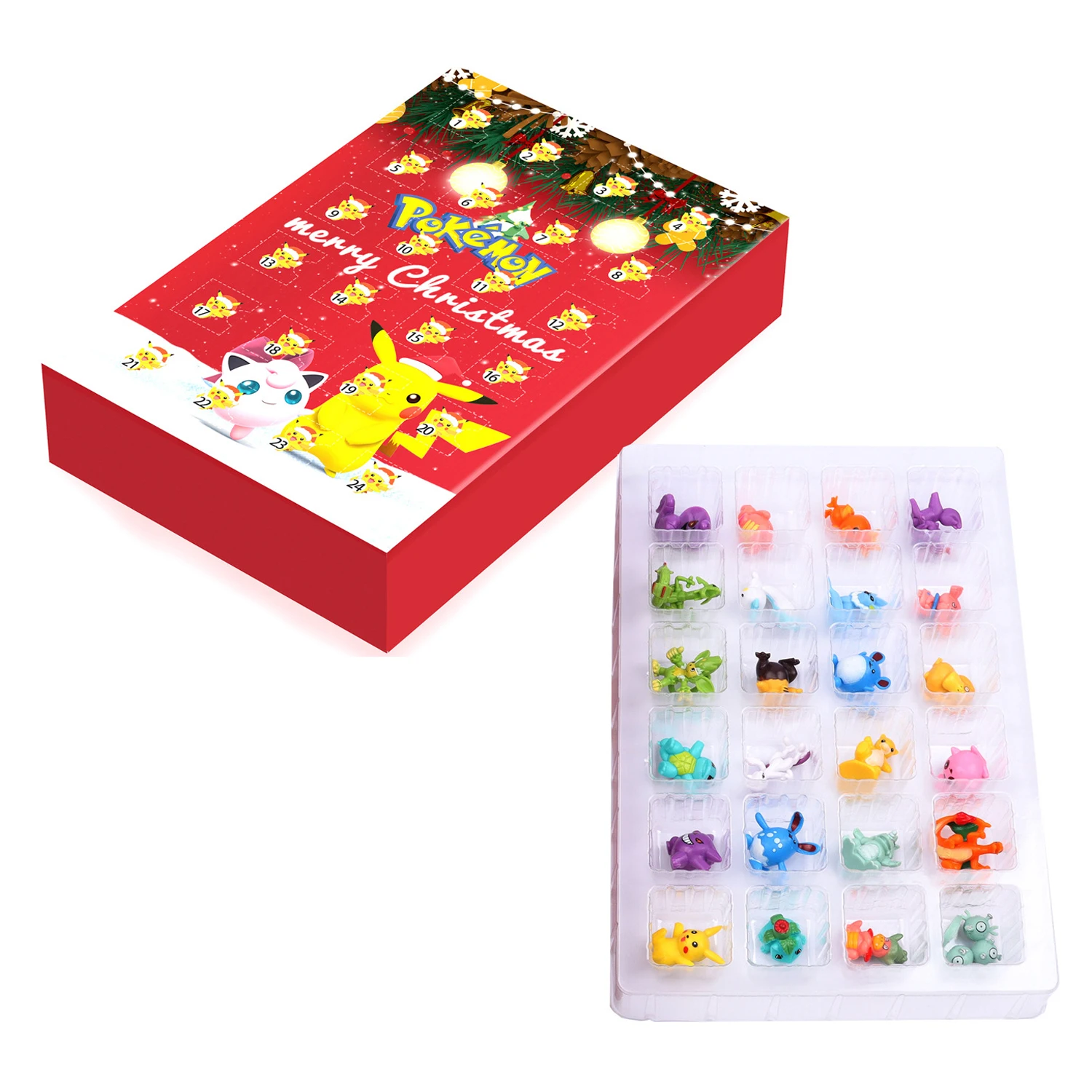 Pokemon Christmas Advent Calendar Box 24pcs Kawaii Pikachu Anime Figures Children Toys for Boys Girls Xmas Gifts