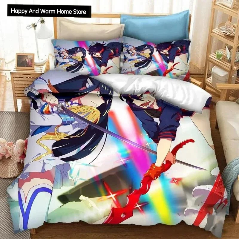 3D Print Anime Kill la Kill Bedding Set Boys Girls Twin Queen Size Duvet Cover Pillowcase Bed Boys Adult Fashion Home Textiles