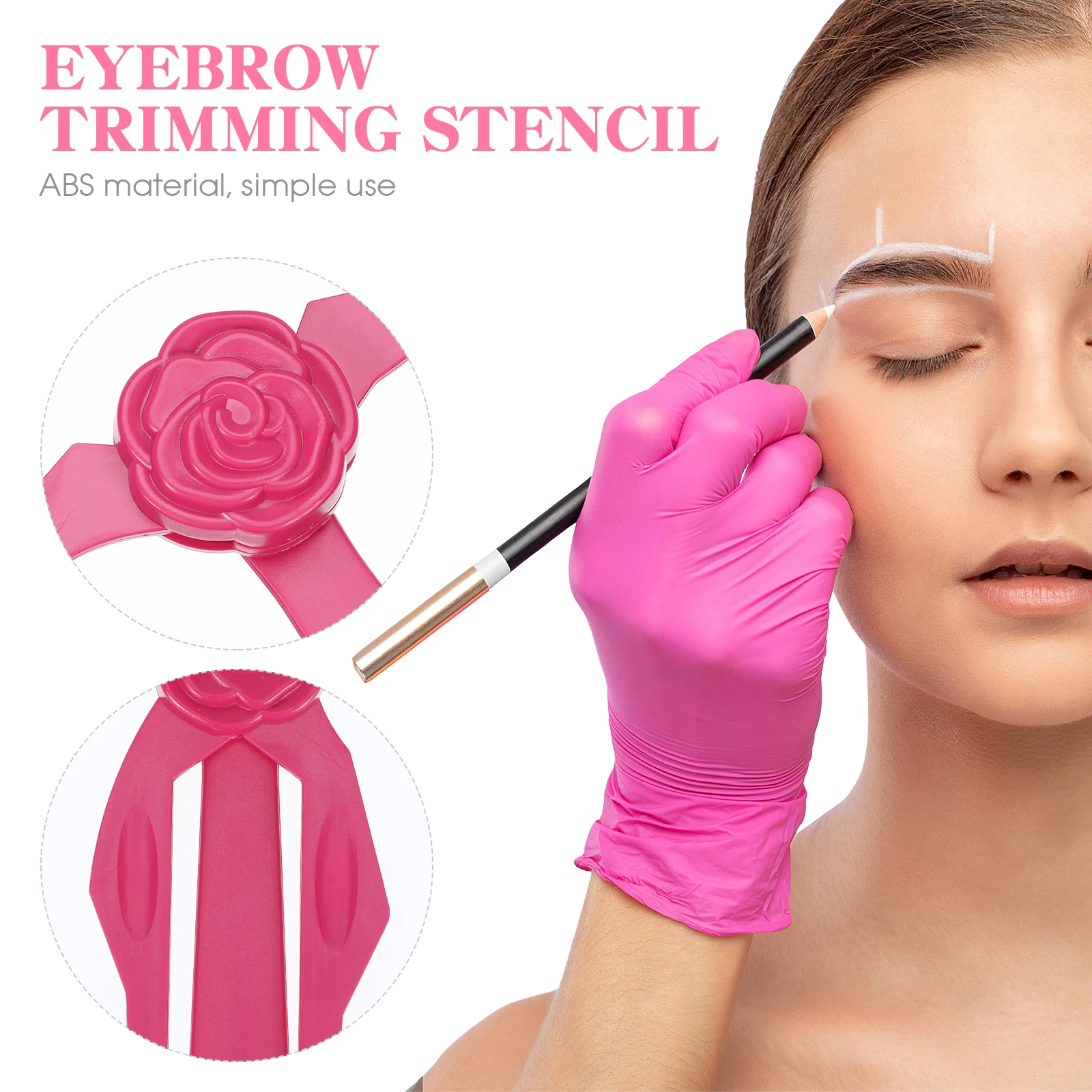 

1pc Reusable Eyebrow Stencils Adjustable Handheld Brow Ruler Precise Tracing Makeup Tool Diy Eyeliner Positioning Kit For