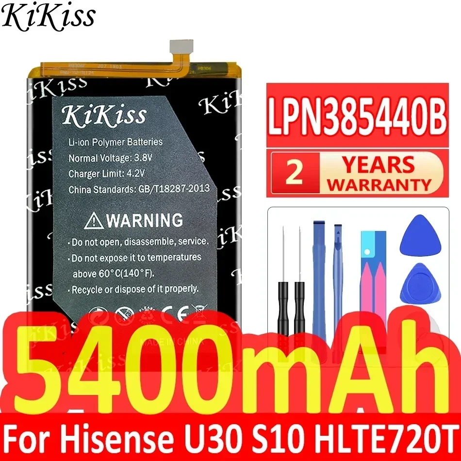 KiKiss Battery LPN385440B 5400mAh for Hisense U30 U 30 S10 S 10 HLTE720T