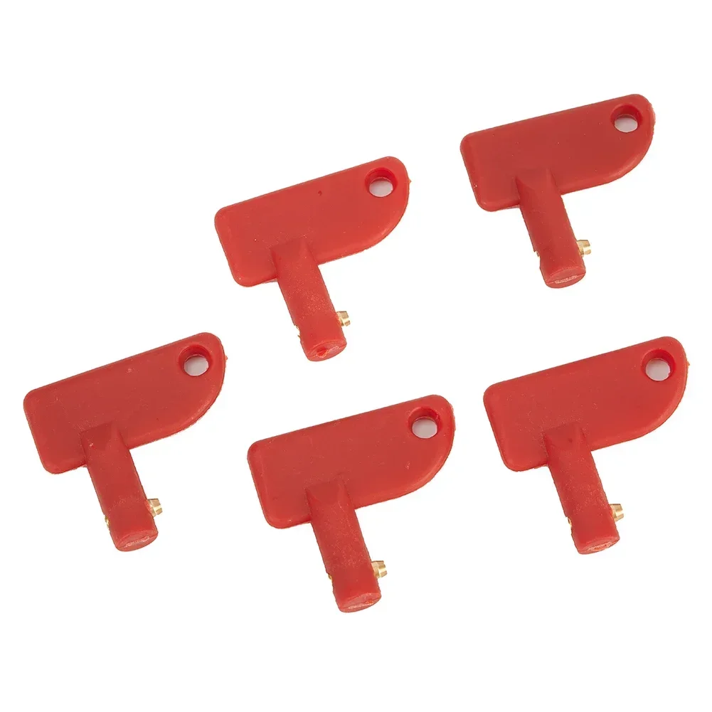 5pcs Cut Off Switch Plastic Battery Isolation Key Spare Keys Marine Auto Van Boats Truck Power Control Switch Accessories