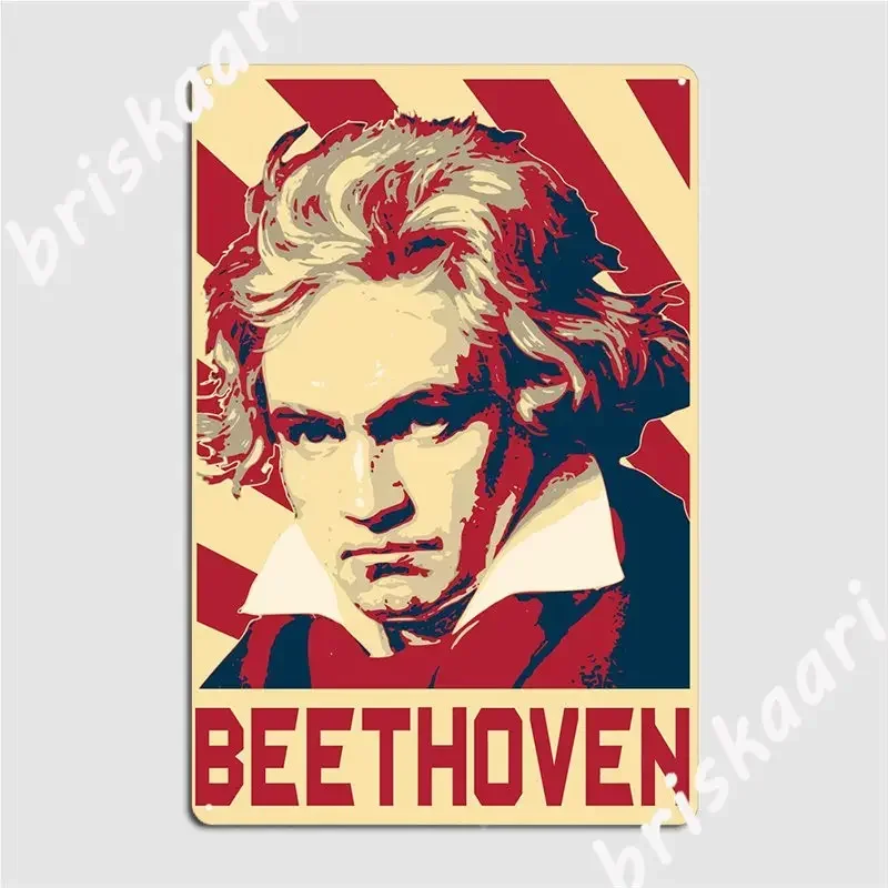 Beethoven Classical Music Metal Sign Cinema Kitchen Wall Decor Printing Garage Club Tin Sign Poster