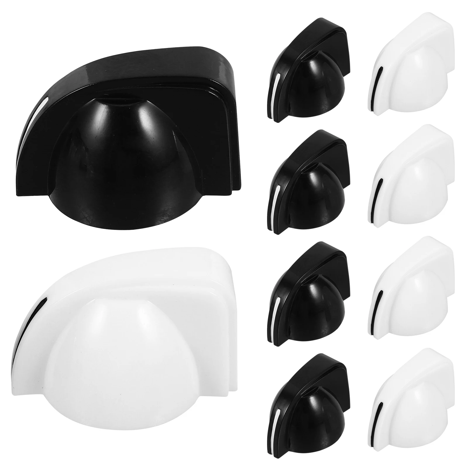 

10pcs Potentiometer Knobs Black White Chicken Head Style Durable Material Electric Guitar Accessories Bass Guitar Knobs