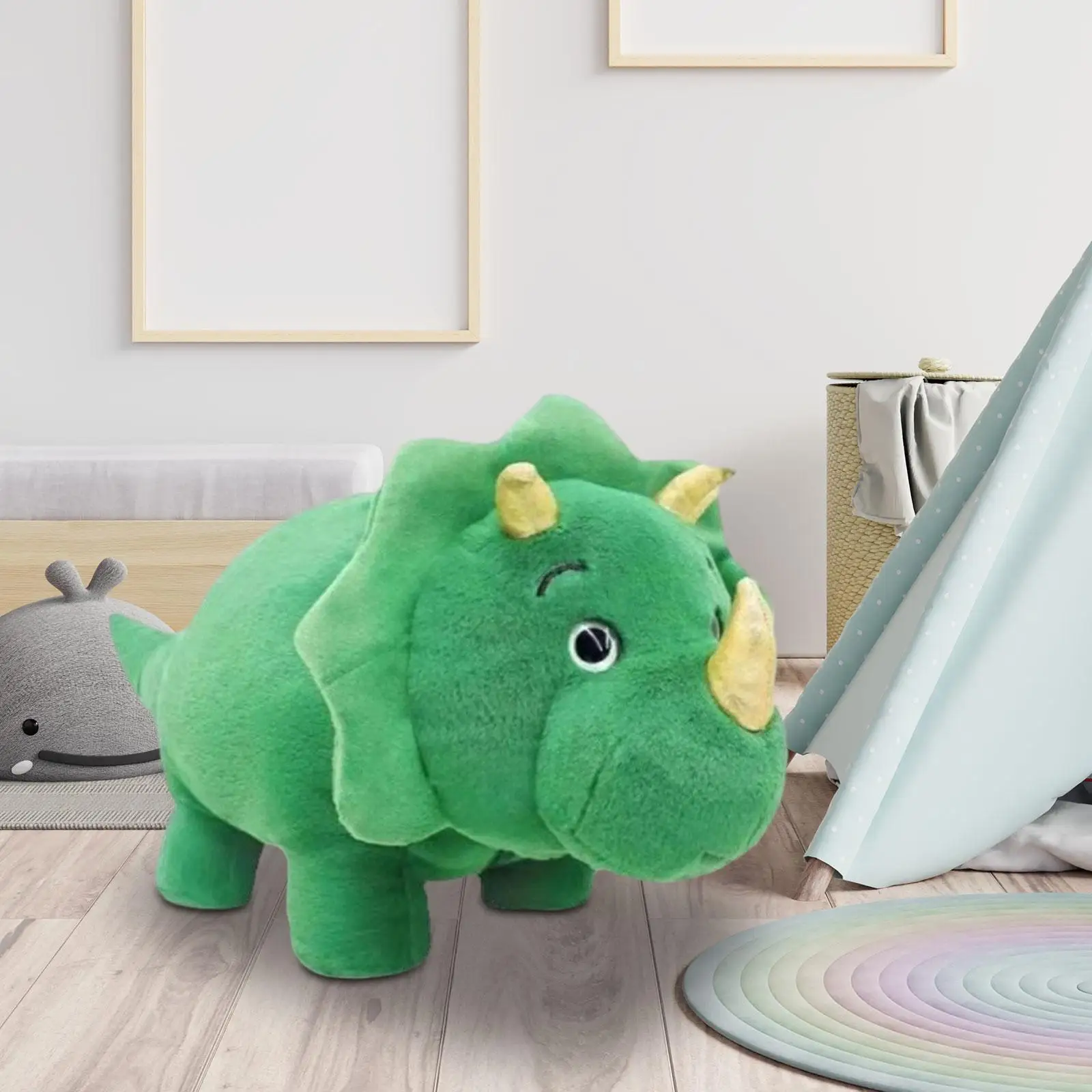 Cute Triceratops Stuffed Animal Plush Dinosaur Doll for Kids Family Children