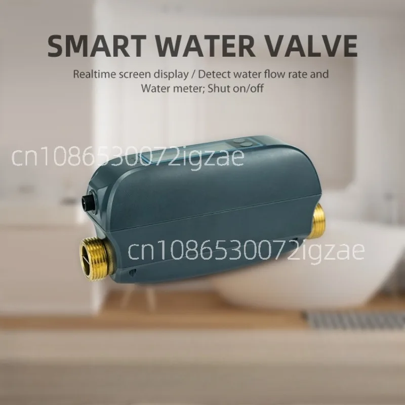 WiFi Intelligent Watervalve Dual-Band Flowrate Meter APP Control Efficient Home Water Management Device for Voice Control