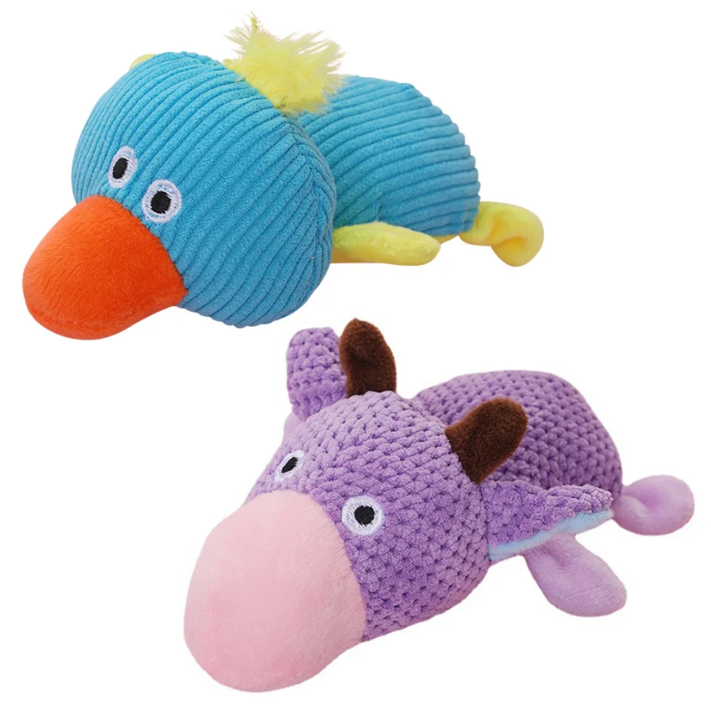 Brinquedos do cão forma do pato mastigar brinquedo para o filhote de cachorro squeaker squeaky osso de pelúcia molar pet gato brinquedos do cão de pelúcia enchimento suprimentos do animal de estimação