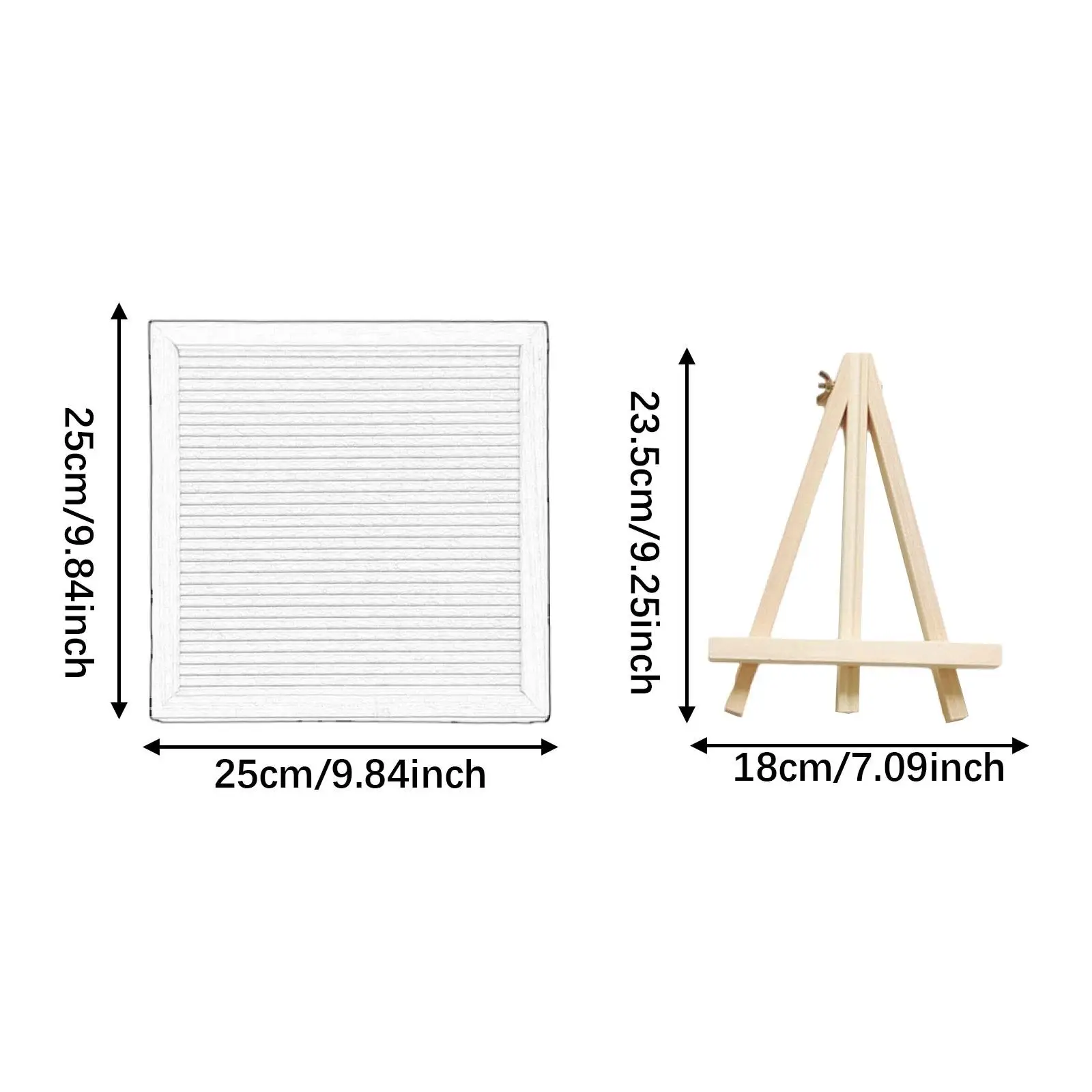 Rustic Wood Frame Message Board with Stand for Various Occasions