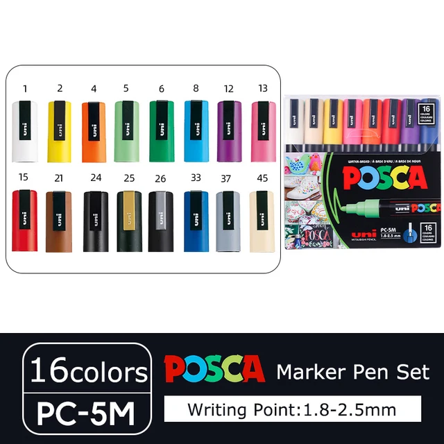 Uni Posca Farbmarker, Acryl, PC-1M/3M/5M/8K/17K, Farben Graffiti, Jabkav Sean Itt Zeichnung, Werbeposter, Schreibwaren, Kunstbedarf