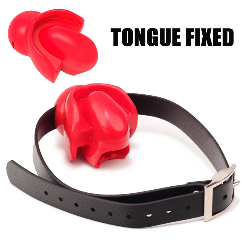 Tongue Fixed Sex Toys For Couples Erotic Oral Latex Mouth Plug Safe Latex Adult Games Fetish Bondage Open Mouth