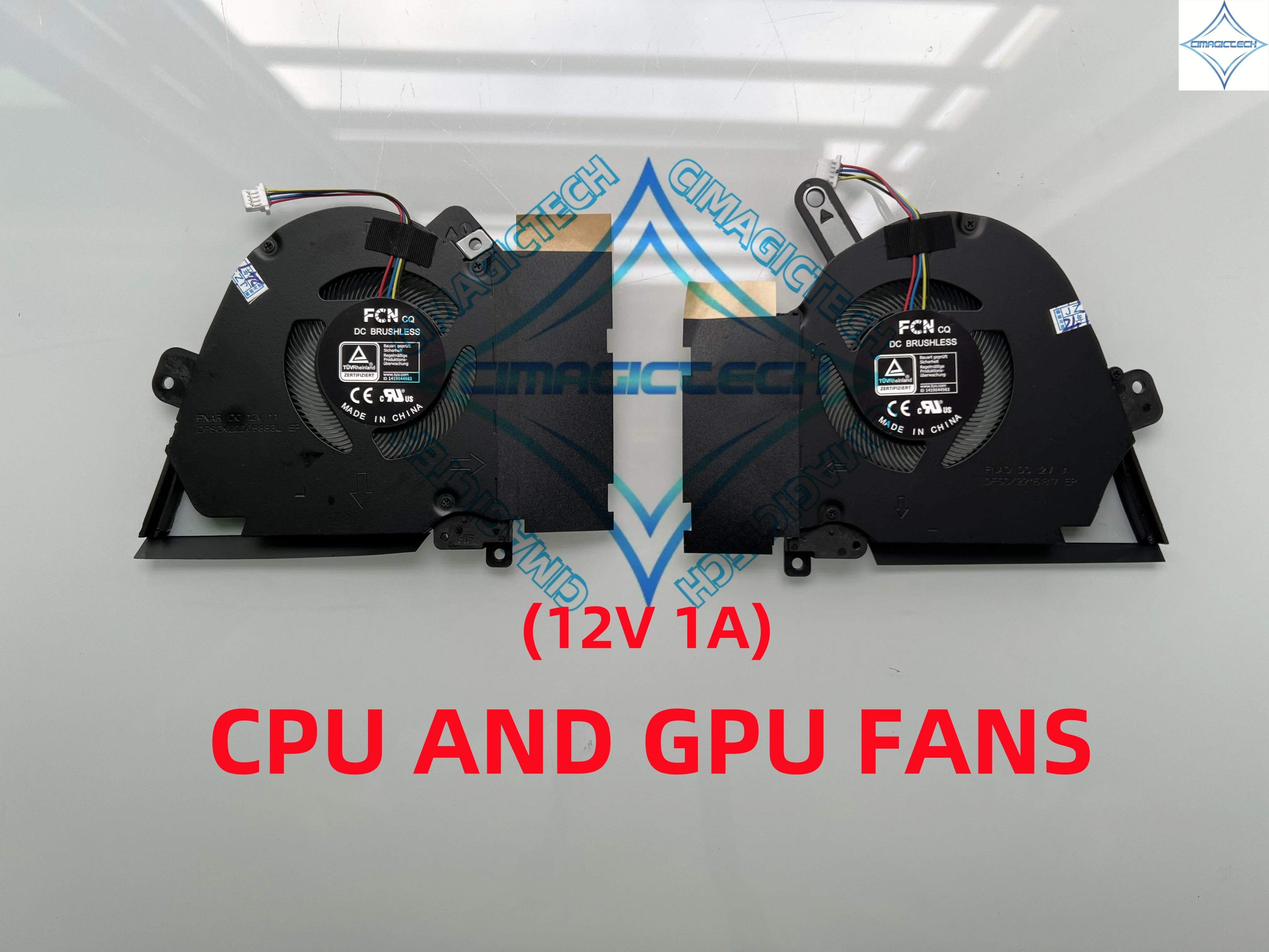 12V 1A New For ASUS TUF Dash F15 FX516 FX516P FX516PM FX516PC FX516PE FX516PR Air RTX3070 13NR0760P01011 02011 Cpu GPU Fan