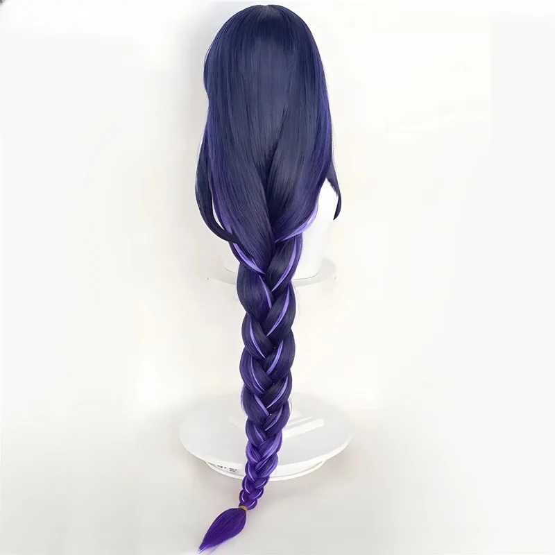 لعبة رايدن شوغون شعر مستعار تأثيري Beelzebul الأرجواني طويل سميكة الملتوية جديلة مقاومة للحرارة الاصطناعية إكسسوارات الشعر شعر مستعار للحفلات