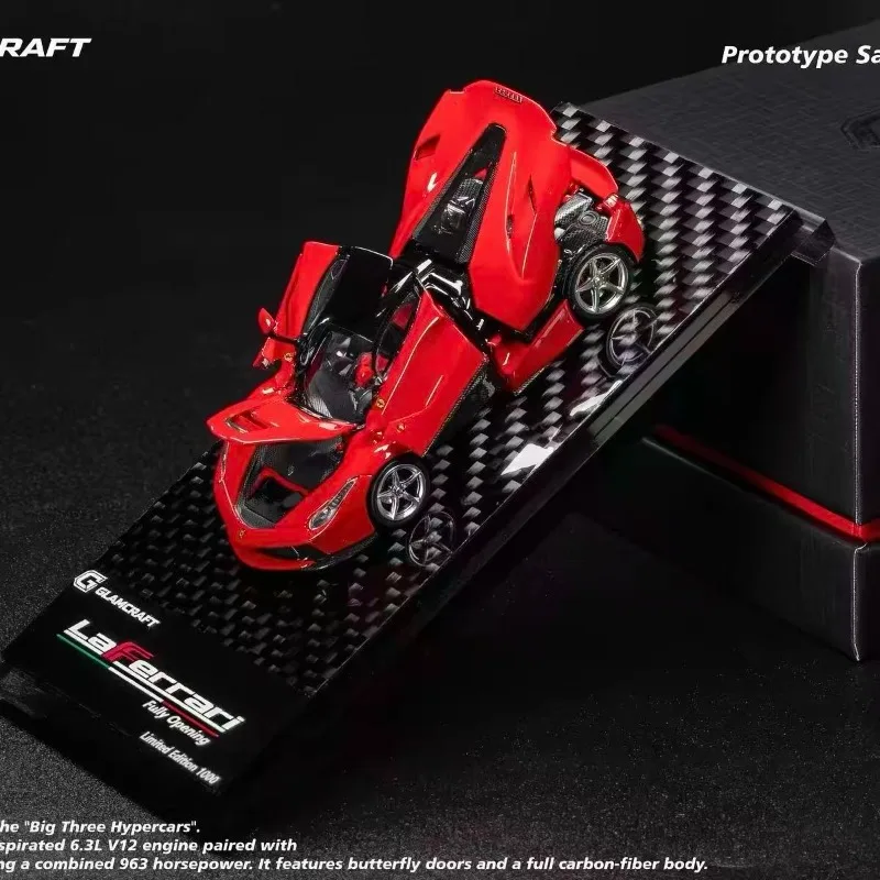 In Stock 1:64  Standard Red Fully Open Alloy Car Model Casting Static Car Model Creative Decoration Item Holiday Gift