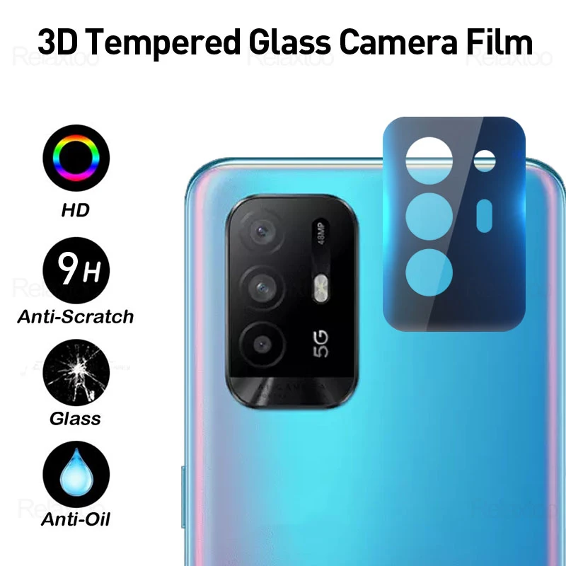 3D Curved Camera Protector For OPPO A15 A16 A16K A54S A36 A76 A52 A72 A92 A54 A55 A56 A57 A73 A74 A77 A93 A94 A96 5G Lens Glass