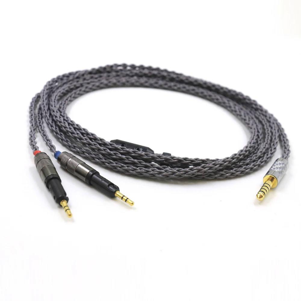 

High Quality 6.35mm 4.4mm 2.5mm 8 Core 7N OCC Earphone Headphone Cable For Audio-Technica ATH-R70X