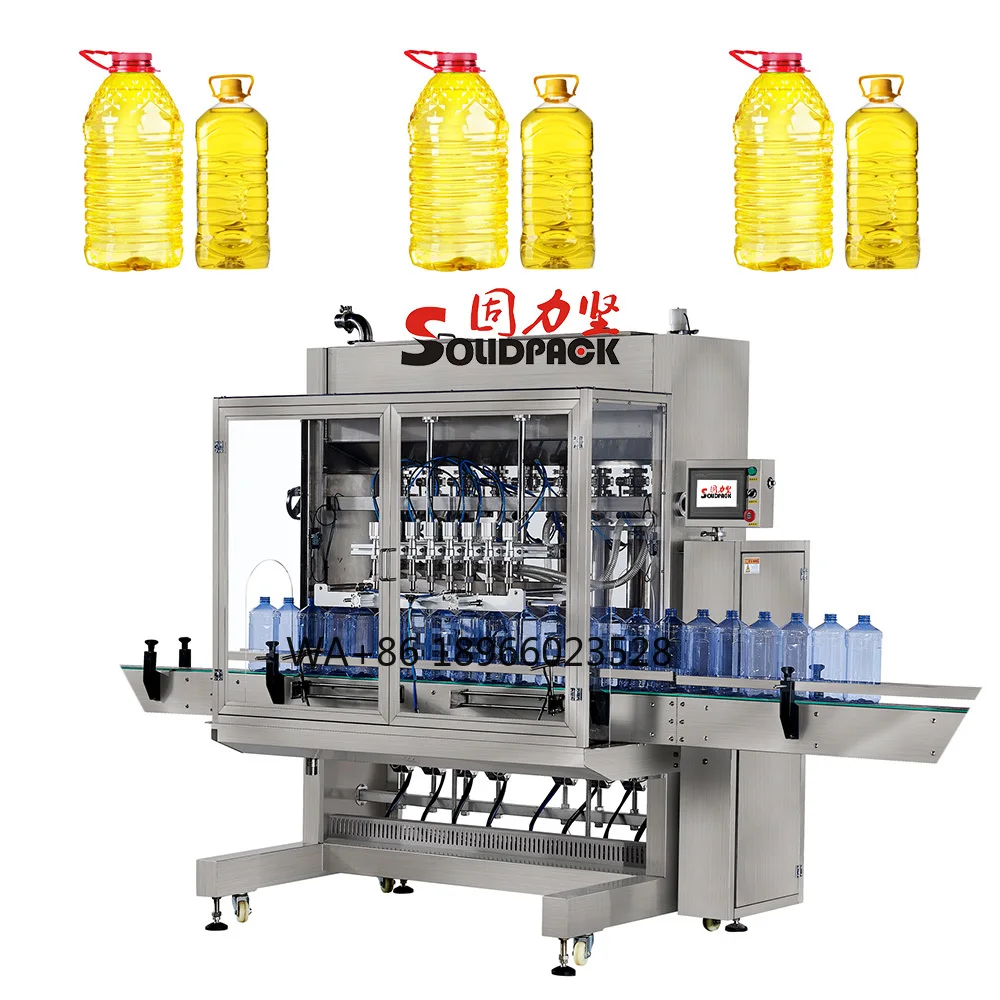 Máquina envasadora de llenado de volumen multifunción automática de aceite de oliva vegetal de semillas de girasol Solidpack