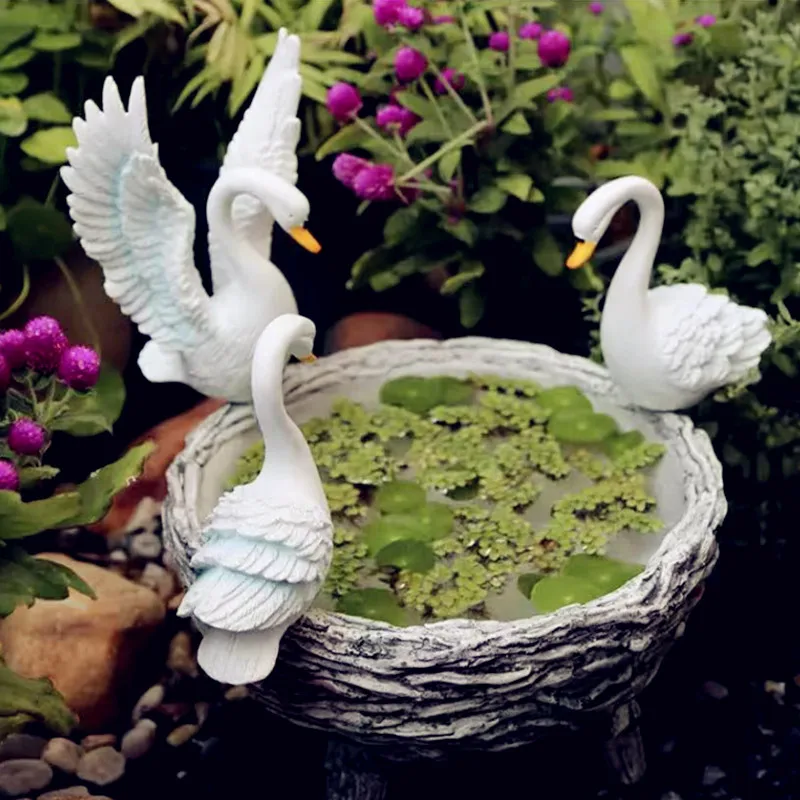 

Outdoor Waterproof Luminous Swan Ornaments, Solar Landscape Courtyard Lighting, Garden Decoration Props For Holiday DIY Supplies