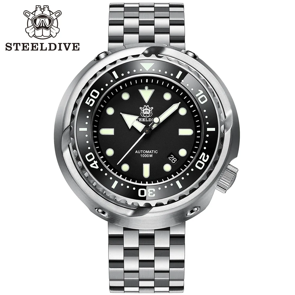 Steeldive SD1978 New Arrival Oversize 53.6mm Stainless Steel Case 1000m Waterproof NH35 Automatic Tuna Dive Watch