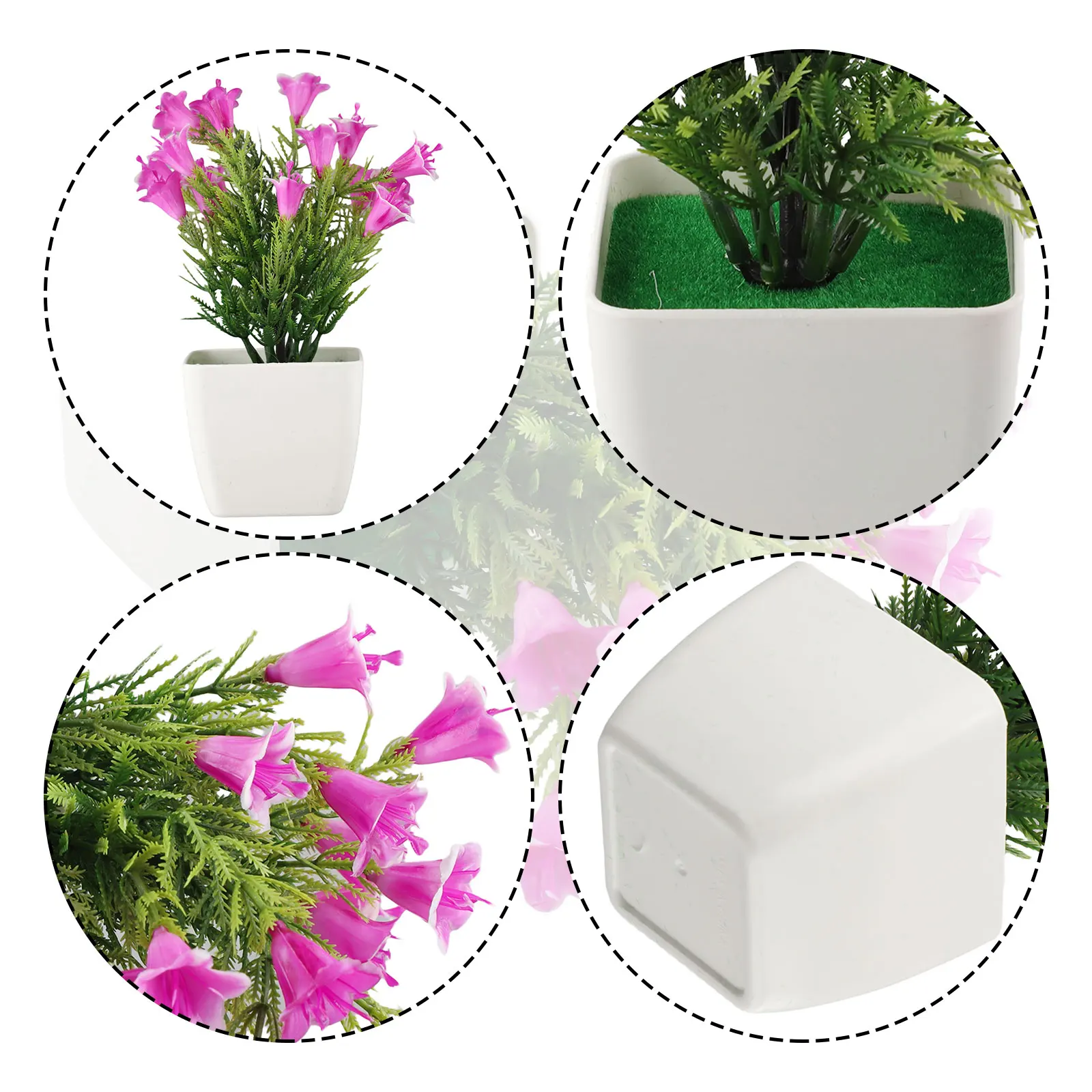 Decorazione Pianta artificiale Ufficio Tavolo in vaso Matrimonio Casa Interno Fiore di giglio Pigna Decorazione del negozio di plastica