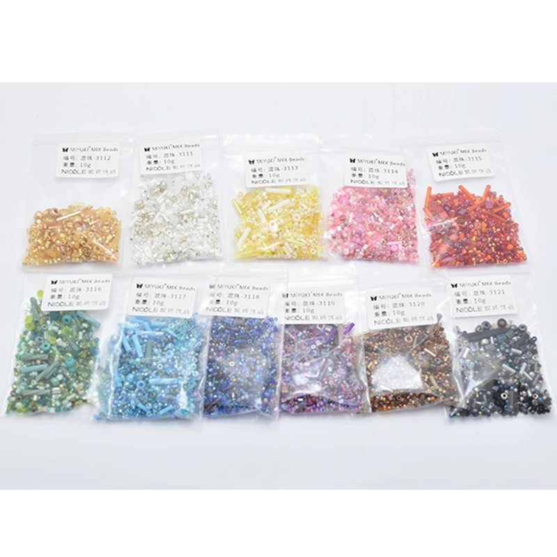 Japan Miyuki Seed Beads Multi Size Mixed Color Glass Bead For Needlework DIY Jewelry Making Accessories 10g/Bag