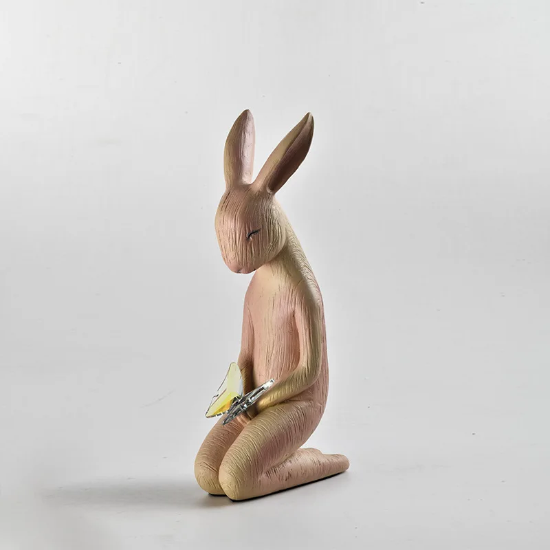 الراتنج الطبيعي أرنب لمبة مكتب لغرفة المعيشة ديكور المنزل مع G9 الاكريليك الكرة عاكس الضوء الإبداعية عنبر الشهير الجدول مصباح