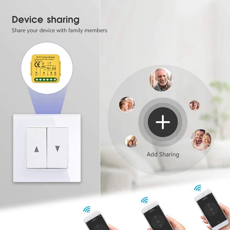 Tuya Smart Curtain Switch Module Connected Roller Shutters Blind Motor Smart Life APP Works With Alexa Google Home