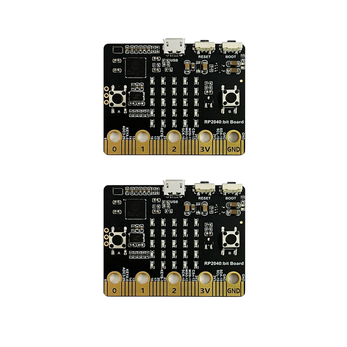 

2PCS for PICO RP2040 Bit Motherboard Compatible with BBC Microbit Shape Python Programming Motherboard