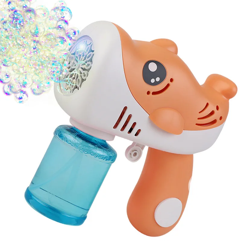 Children Summer Bubbles Gun Toys Boy Kids Twelve Holes Electric Fully Automatic Handheld Burst Water Gun Outdoor Activities Toys