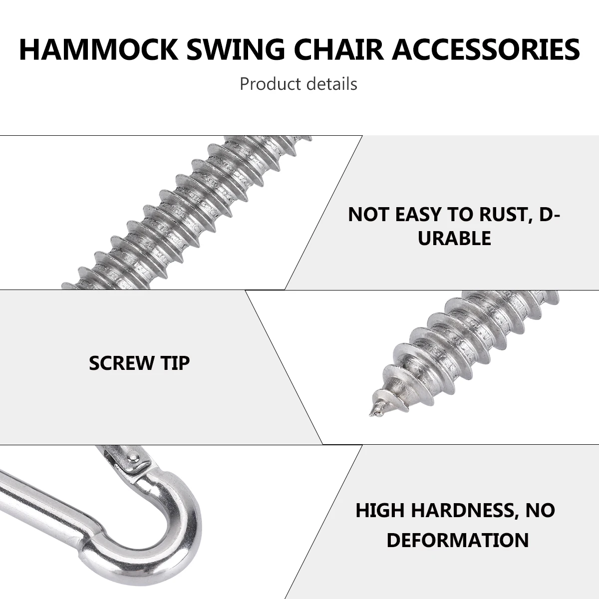 Heavy Duty Spring Hook For Gymnastics Rings Ceiling Mount Swing Set Accessories Hanging Chair Hammock Fixing Connection