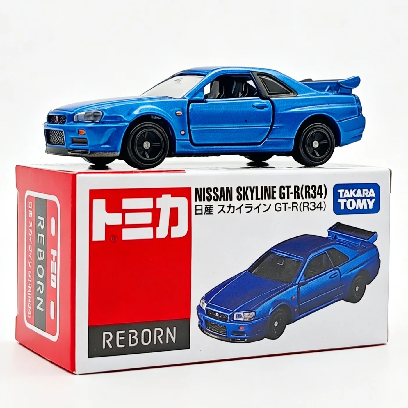 Takara Tomy Tomica Nissan Skyline Gt R R34 Alloy Diecast Car Model Reborn Series Collectible Ornament For Collection Display