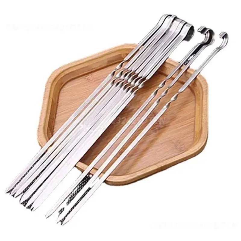 

Barbecue Sign Combo Pack Easy To Clean Stainless Steel Kitchenware Roasting Fork Anti-oxidation Convenient Skewers Fork