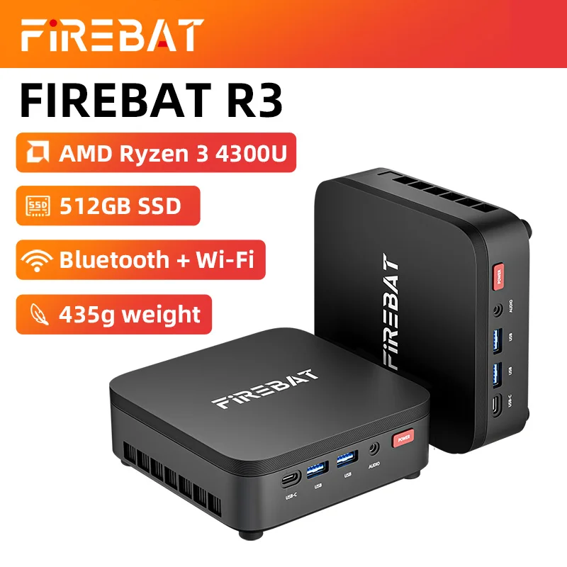 R3 Mini PC Brand New AMD Ryzen 3 4300U 16GB RAM & 512GB SSD Perfect for Study Premium Quality Ships Immediately Mini PC