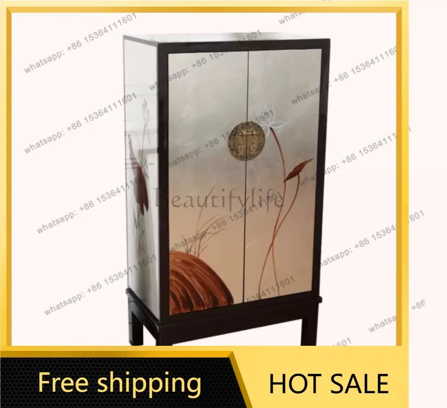 XX. Living room entrance hall cabinet New Chinese painted paint entrance hall cabinet