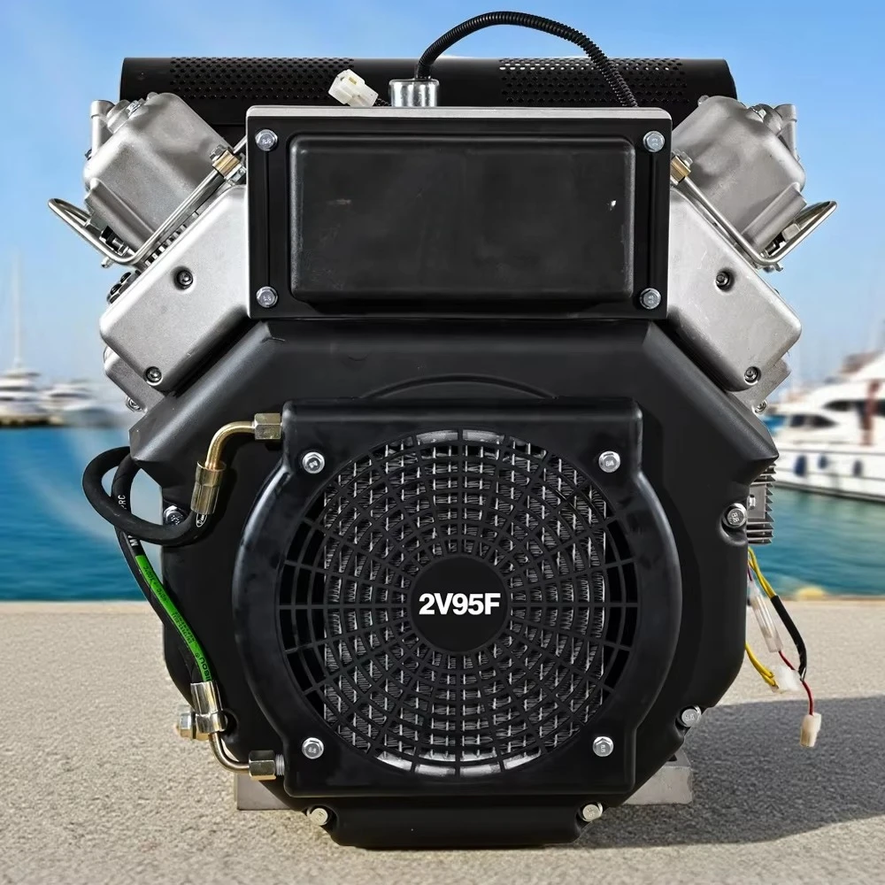 

26hp 27hp Air Cooled Double 2 Cylinder Small Tapered Shaft Diesel Engine Used for Helicopters, Motorcycles, Small Boatscustom