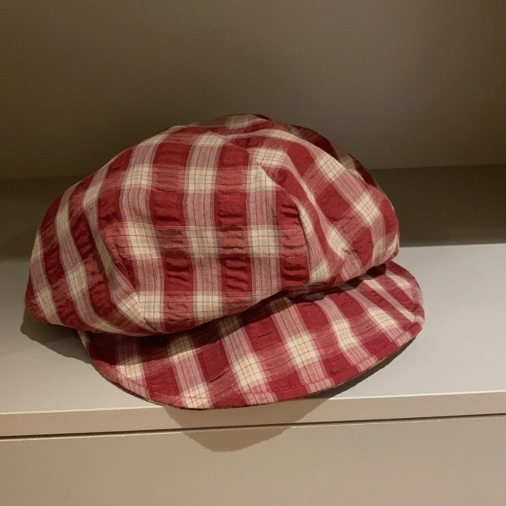 Gift Soft Plaid Beret Hat Irregular Octagonal Retro Style Octagonal Hat Thin Brim Vintage Newsboy Peaked Hat Women Girls