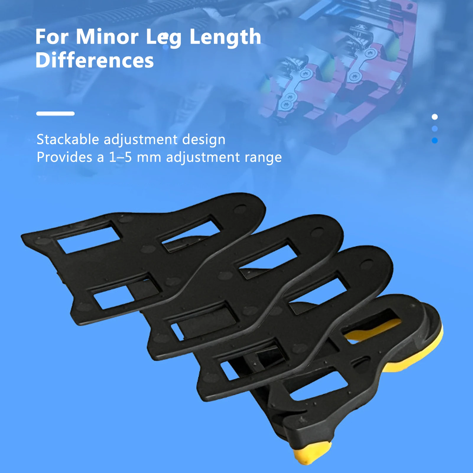 Road Bike Cleat Shim Kit Cleat Spacer Set with M5 Screws for SPD-SL Cleats Leg Length Discrepancy Correction