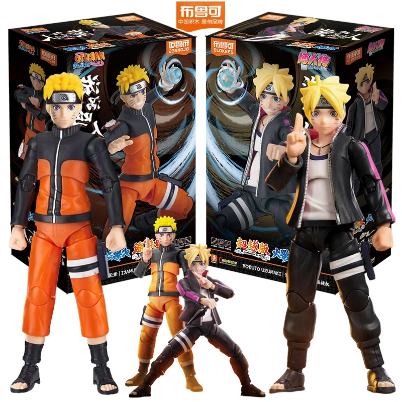 

Blokees Naruto Action Figures DIY Toy Uzumaki Boruto Figurine Kakashi Movable Splicing Toys Collection Model Toys Gifts