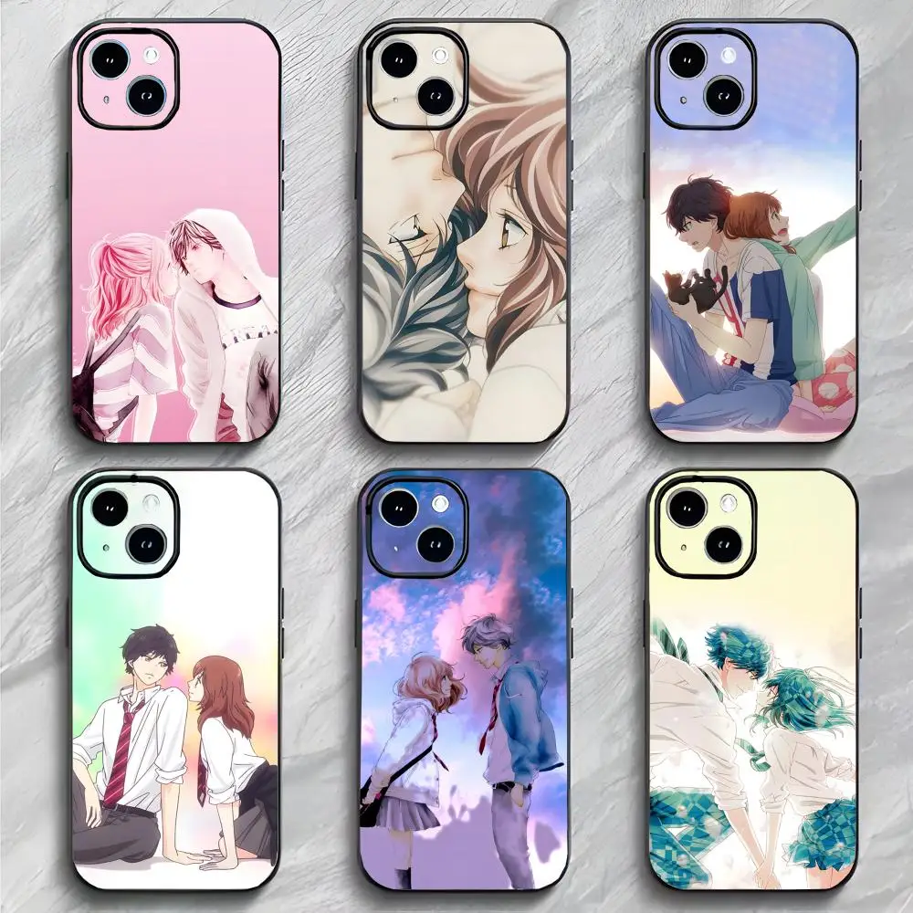 Funda de Teléfono con Diseño de Anime Japonés A-Ao Haru Ride, Embalaje Suave y Ligero para iPhone 17 16 15 14 13 Pro Max