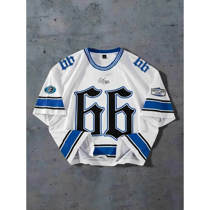 Oversized soccer shirt round neck men's and women's sports 3D printed T-shirt breathable motorcycle training suit image 2