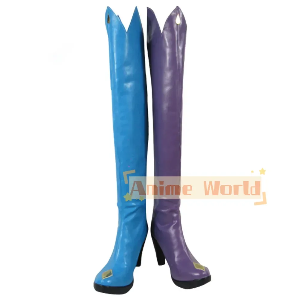Schicksal Grand Order Caster Medea Lilie lila blaue Schuhe Cosplay Stiefel maßge schneiderte Halloween Karneval Party Requisiten