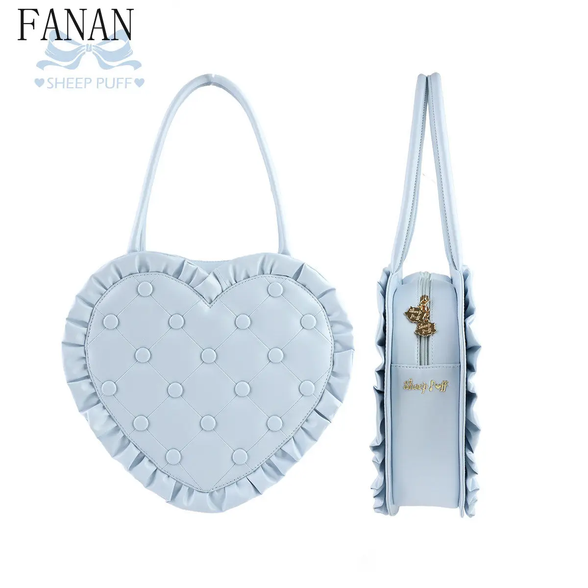Women's Handbags Heart Pillow Original Lolita Style Vintage Lace Handbag Sweet and Cute Shoulder Bag Heart Top-Handle Bags view 5