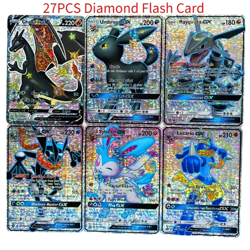 27pcs/set Charizard SR Star High Quality Refraction Process Toys Hobbies Hobby Collectibles Game Collection Anime Cards